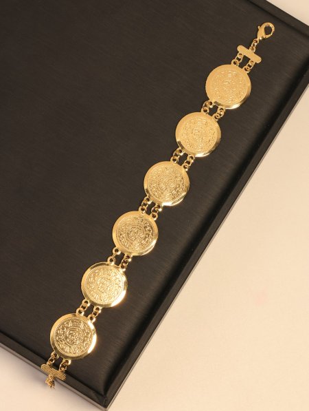 إسوارة ذهب روسي فاخرة مكفولة اللون.